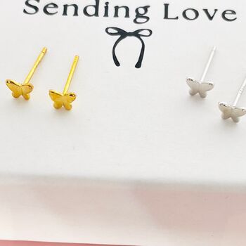 Butterfly Stud Earrings A Gift For Easter, 3 of 6