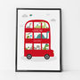 Dinosaur Bus Personalised Print For Children, thumbnail 1 of 6