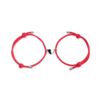 Pair Of Milan Rope Couples Magnet Valentine's Bracelets, 5 of 6