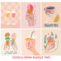 Set Of Six Food And Drink Themed Art Prints Bundle, thumbnail 7 of 8