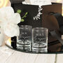 Pair Of Married Names Wedding Keepsake Shot Glasses, thumbnail 3 of 5