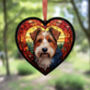 Welsh Terrier Stained Glass Effect Heart Suncatcher, thumbnail 4 of 4