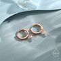 Sterling Silver Cross Hoop Earrings, thumbnail 2 of 12