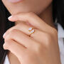 Moonstone Teardrop Gold Plated Adjustable Ring, thumbnail 1 of 7