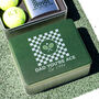 Personalised Checker Tennis Hip Flask And Balls Tin Gift For Dad, thumbnail 3 of 5