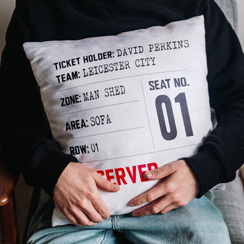 Match Day Seat Reservation Personalised Cushion, 5 of 10