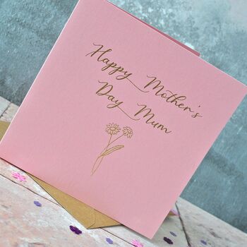 Personalised Gold Foiled Mother's Day Card, 3 of 4