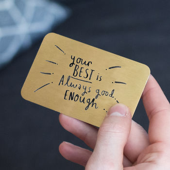 'Your Best Is Always Good Enough' Wallet Card Keepsake, 4 of 10