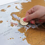 Scratch The World® Map Print with Coin, thumbnail 4 of 11