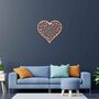 Wooden Swirl Heart Wall Art Gift For Home Or Anniversary, thumbnail 4 of 9