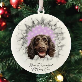 Personalised Christmas Boykin Spaniel Break Through, 3 of 10