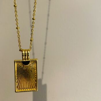 The Reevie Gold Sunburst Pendant Necklace, 4 of 5