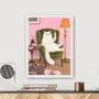 Your Own Cat Sipping Champagne Wall Art Print, thumbnail 3 of 5