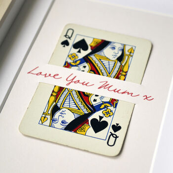 Mum Is Queen Personalised Playing Card Gift Print, 5 of 9