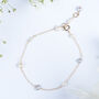 Dainty Freshwater Pearls Chain Bracelet, thumbnail 4 of 8