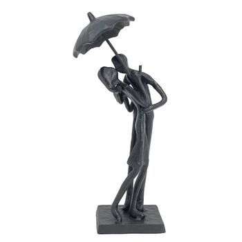Umbrella Couple Courting Iron Figurine 21cm, 3 of 10