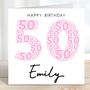 Personalised 50th Birthday Card For Her, thumbnail 1 of 2
