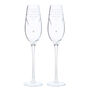 Personalised Hand Cut Heart Swarovski Champagne Flutes, thumbnail 7 of 7