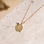 Polaris Coin North Star Pendant Necklace In Gold, thumbnail 1 of 10