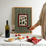 Olives Striped Kitchen Wall Art Print, thumbnail 1 of 8