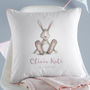 Personalised New Baby Bunny Cushion, thumbnail 2 of 9