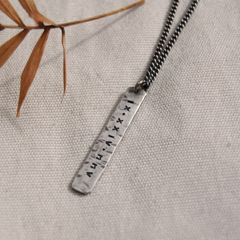 Men's Personalised Silver Tag Necklace, 4 of 12