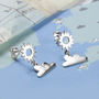 Sterling Silver Sunny Weather Stud Earrings, thumbnail 2 of 4