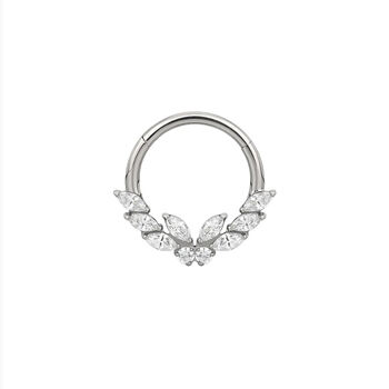 Monarch Crystal Butterfly 8mm Daith Hoop, 3 of 5