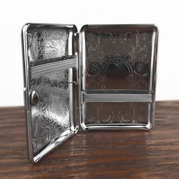 Butterfly Cigarette Case Or Silver Card Case, 3 of 3