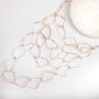 Rose Gold Colour Four Layer Irregular Hoop Necklace, thumbnail 2 of 3