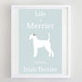 'Life Is Merrier With An Irish Terrier' Print, thumbnail 1 of 2