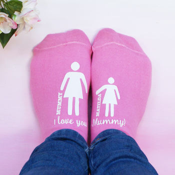 Personalised My Mummy And Me Women's Socks, 2 of 5