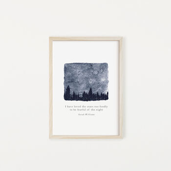 Night Sky Quote Art Print, 2 of 3