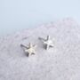 Sterling Silver Star Fish Stud Earrings, thumbnail 1 of 6