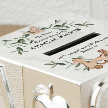 Personalised Christening Baptism Keepsake Money Box, 2 of 5