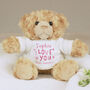 Personalised I Love You Teddy Bear, thumbnail 1 of 4