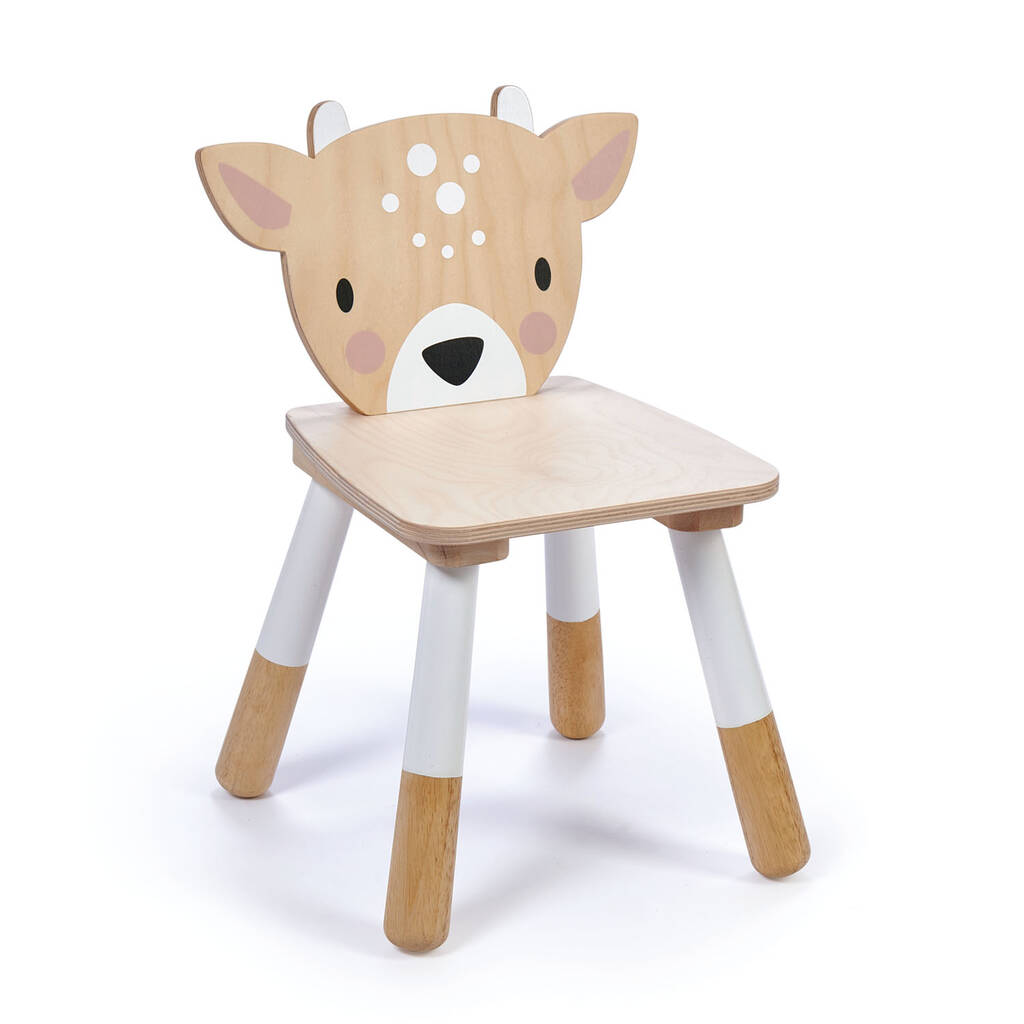 Childs Personalised Wooden Deer Chair By Lime Tree London