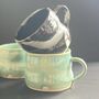 Abstract Splash Medium 300ml Coffee Mug In Cream, Black Or Turquoise, thumbnail 5 of 12