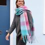 Ombre Check Winter Scarf, thumbnail 6 of 6