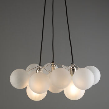 Silver Bubble Chandelier Light Three Point, 2 of 8
