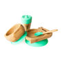 Bamboo Snail Plate Weaning Gift Set Green, thumbnail 1 of 3