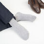 Chord Blue And Recycled Ribbed Grey Men's Socks Bundle, thumbnail 5 of 5