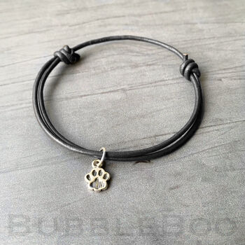 Paw Charm Bracelet. Solid Sterling Silver Charm, 8 of 10