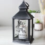 Personalised Mr And Mrs Black Candle Lantern, thumbnail 1 of 4