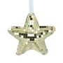 Gold Disco Star Christmas Tree Decoration, thumbnail 2 of 3