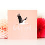 Pink Stork Baby Girl Greetings Card, thumbnail 5 of 5