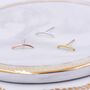 Sterling Silver Curved Bar Stud Earrings, thumbnail 4 of 12
