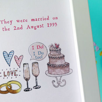 Personalised Wedding Anniversary Story Print, 7 of 8