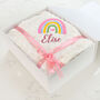 Personalised Embroidered Rainbow Baby Blanket With Name, thumbnail 7 of 11