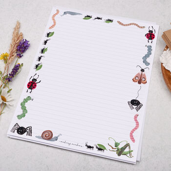 A4 Letter Writing Paper With Bugs And Insects, 3 of 4